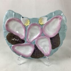 Half-Moon Baby Blue Oyster Plate